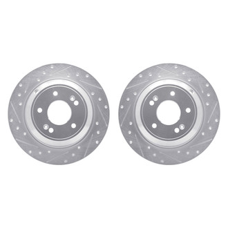 R1 Concepts® - Drilled and Slotted Rear Brake Rotor Set