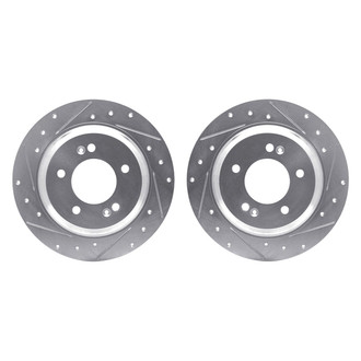 R1 Concepts® - Drilled and Slotted Rear Brake Rotor Set