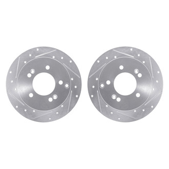 R1 Concepts® - Drilled and Slotted Rear Brake Rotor Set