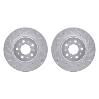 R1 Concepts® - Drilled and Slotted Front Brake Rotor Set
