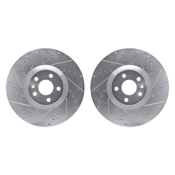 R1 Concepts® - Drilled and Slotted Front Brake Rotor Set