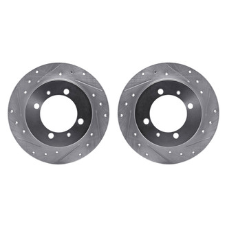 R1 Concepts® - Drilled and Slotted Rear Brake Rotor Set