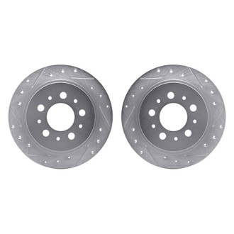 R1 Concepts® - Drilled and Slotted Rear Brake Rotor Set