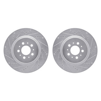 R1 Concepts® - Drilled and Slotted Rear Brake Rotor Set