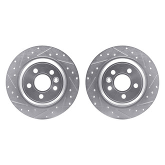 R1 Concepts® - Drilled and Slotted Rear Brake Rotor Set