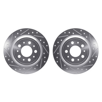 R1 Concepts® - Drilled and Slotted Rear Brake Rotor Set