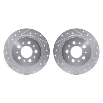 R1 Concepts® - Drilled and Slotted Rear Brake Rotor Set
