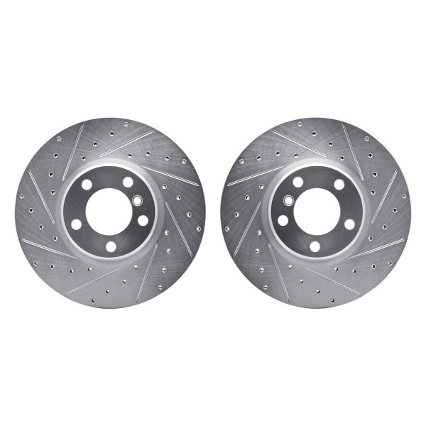 R1 Concepts® - Drilled and Slotted Front Brake Rotor Set