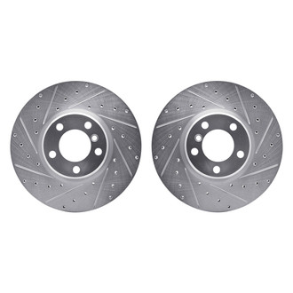 R1 Concepts® - Drilled and Slotted Front Brake Rotor Set