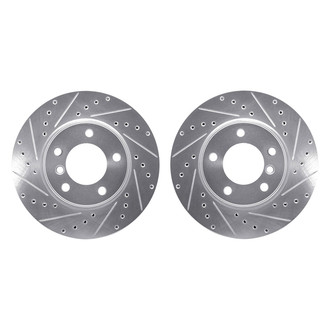 R1 Concepts® - Drilled and Slotted Front Brake Rotor Set