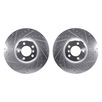 R1 Concepts® - Drilled and Slotted Front Brake Rotor Set