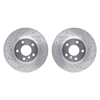 R1 Concepts® - Drilled and Slotted Front Brake Rotor Set