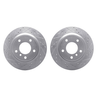 R1 Concepts® - Drilled and Slotted Rear Brake Rotor Set