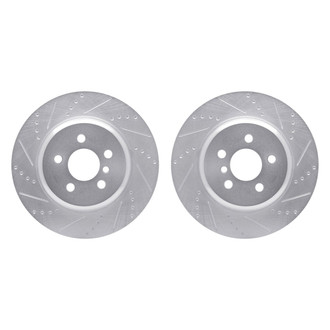 R1 Concepts® - Drilled and Slotted Rear Brake Rotor Set