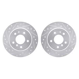 R1 Concepts® - Drilled and Slotted Rear Brake Rotor Set