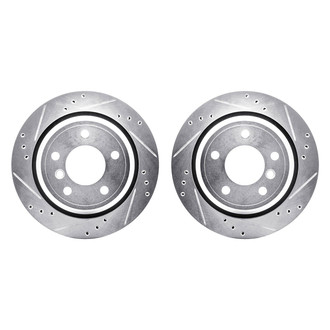 R1 Concepts® - Drilled and Slotted Rear Brake Rotor Set