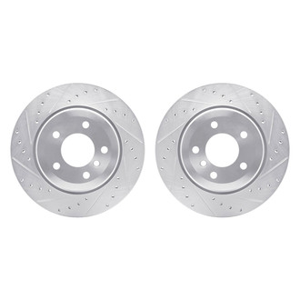 R1 Concepts® - Drilled and Slotted Rear Brake Rotor Set