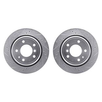 R1 Concepts® - Drilled and Slotted Rear Brake Rotor Set