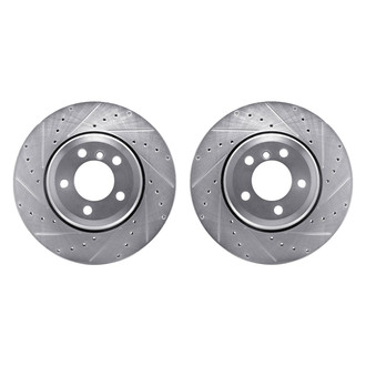 R1 Concepts® - Drilled and Slotted Rear Brake Rotor Set