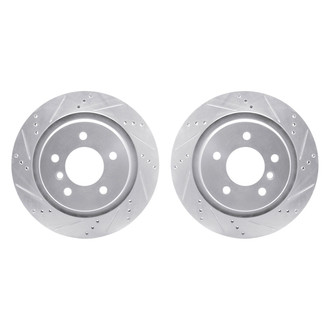 R1 Concepts® - Drilled and Slotted Rear Brake Rotor Set