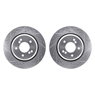 R1 Concepts® - Drilled and Slotted Rear Brake Rotor Set