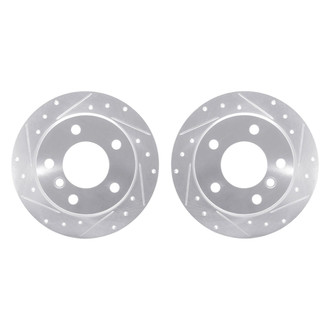 R1 Concepts® - Drilled and Slotted Rear Brake Rotor Set