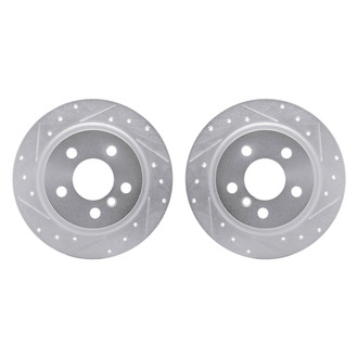 R1 Concepts® - Drilled and Slotted Rear Brake Rotor Set
