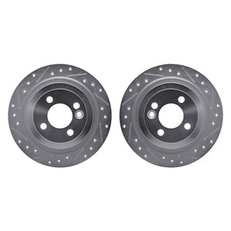 R1 Concepts® - Drilled and Slotted Rear Brake Rotor Set