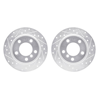 R1 Concepts® - Drilled and Slotted Rear Brake Rotor Set