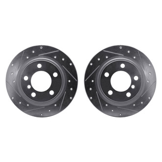 R1 Concepts® - Drilled and Slotted Rear Brake Rotor Set