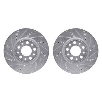 R1 Concepts® - Drilled and Slotted Front Brake Rotor Set