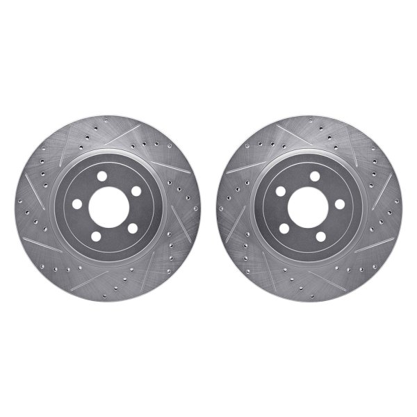 R1 Concepts® - Drilled and Slotted Front Brake Rotor Set