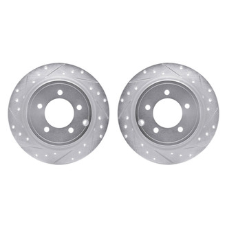 R1 Concepts® - Drilled and Slotted Rear Brake Rotor Set