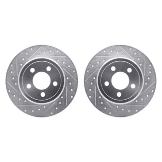 R1 Concepts® - Drilled and Slotted Rear Brake Rotor Set