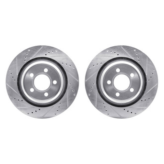 R1 Concepts® - Drilled and Slotted Rear Brake Rotor Set