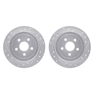 R1 Concepts® - Drilled and Slotted Rear Brake Rotor Set