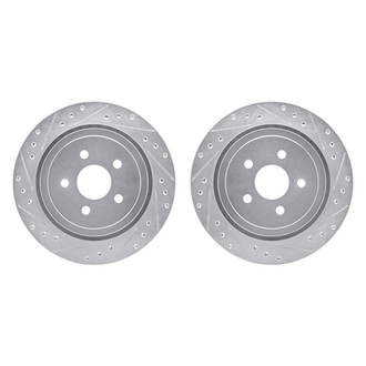 R1 Concepts® - Drilled and Slotted Rear Brake Rotor Set