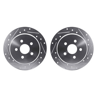 R1 Concepts® - Drilled and Slotted Rear Brake Rotor Set