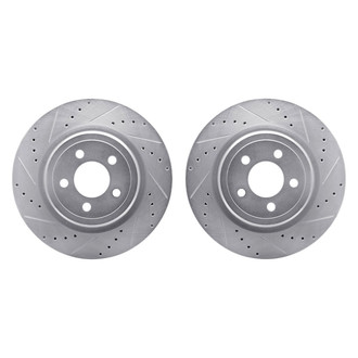 R1 Concepts® - Drilled and Slotted Rear Brake Rotor Set