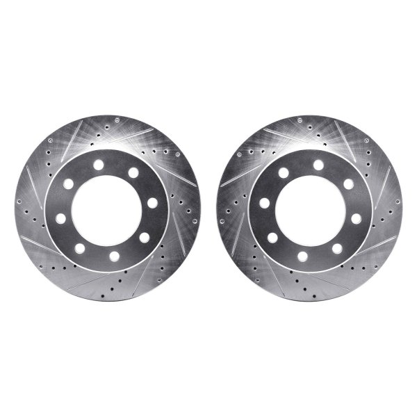 R1 Concepts® - Drilled and Slotted Front Brake Rotor Set