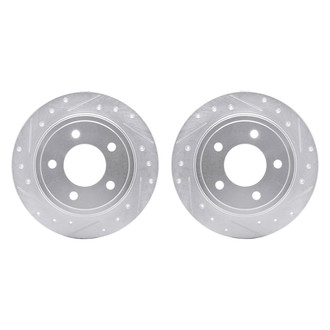 R1 Concepts® - Drilled and Slotted Rear Brake Rotor Set