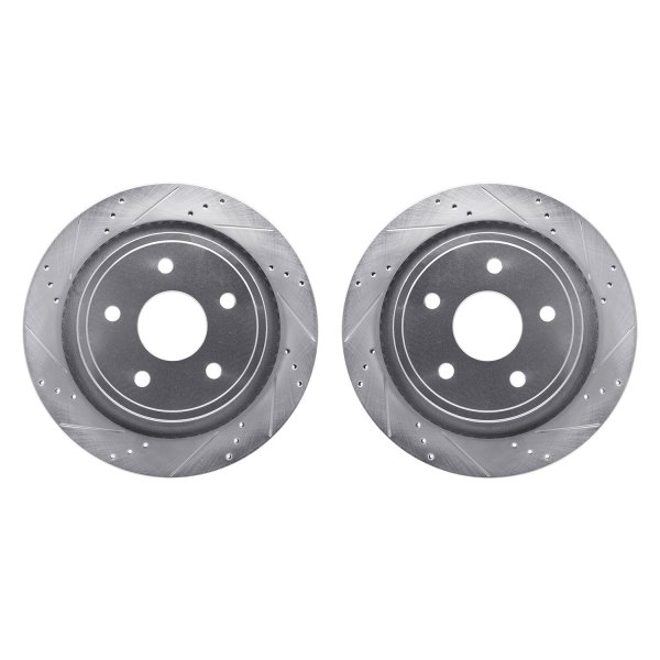 R1 Concepts® - Drilled and Slotted Rear Brake Rotor Set