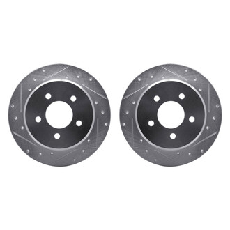 R1 Concepts® - Drilled and Slotted Rear Brake Rotor Set