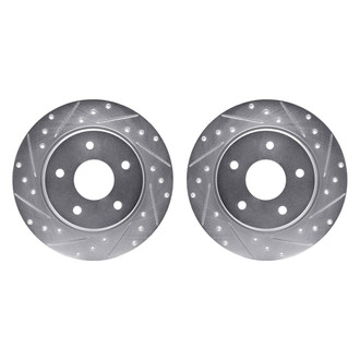 R1 Concepts® - Drilled and Slotted Rear Brake Rotor Set