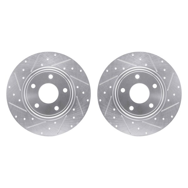 R1 Concepts® - Drilled and Slotted Rear Brake Rotor Set