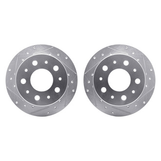 R1 Concepts® - Drilled and Slotted Rear Brake Rotor Set