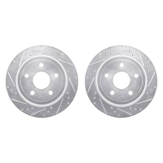 R1 Concepts® - Drilled and Slotted Rear Brake Rotor Set