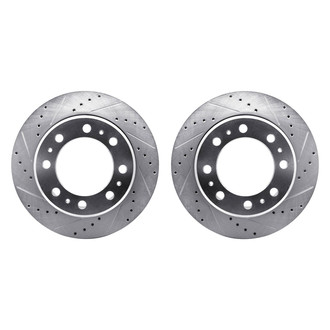 R1 Concepts® - Drilled and Slotted Rear Brake Rotor Set