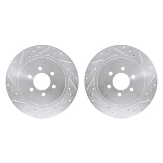 R1 Concepts® - Drilled and Slotted Rear Brake Rotor Set
