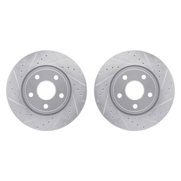 R1 Concepts® - Drilled and Slotted Front Brake Rotor Set